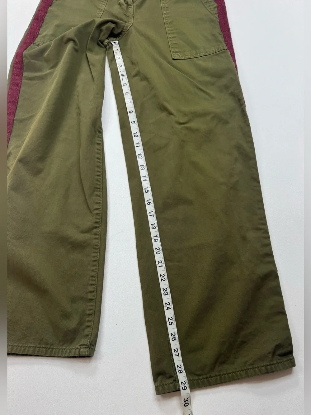 Zara “The Worker Straight “ Olive Wide-Leg Pants Womens Size 4 - Picture 6 of 8